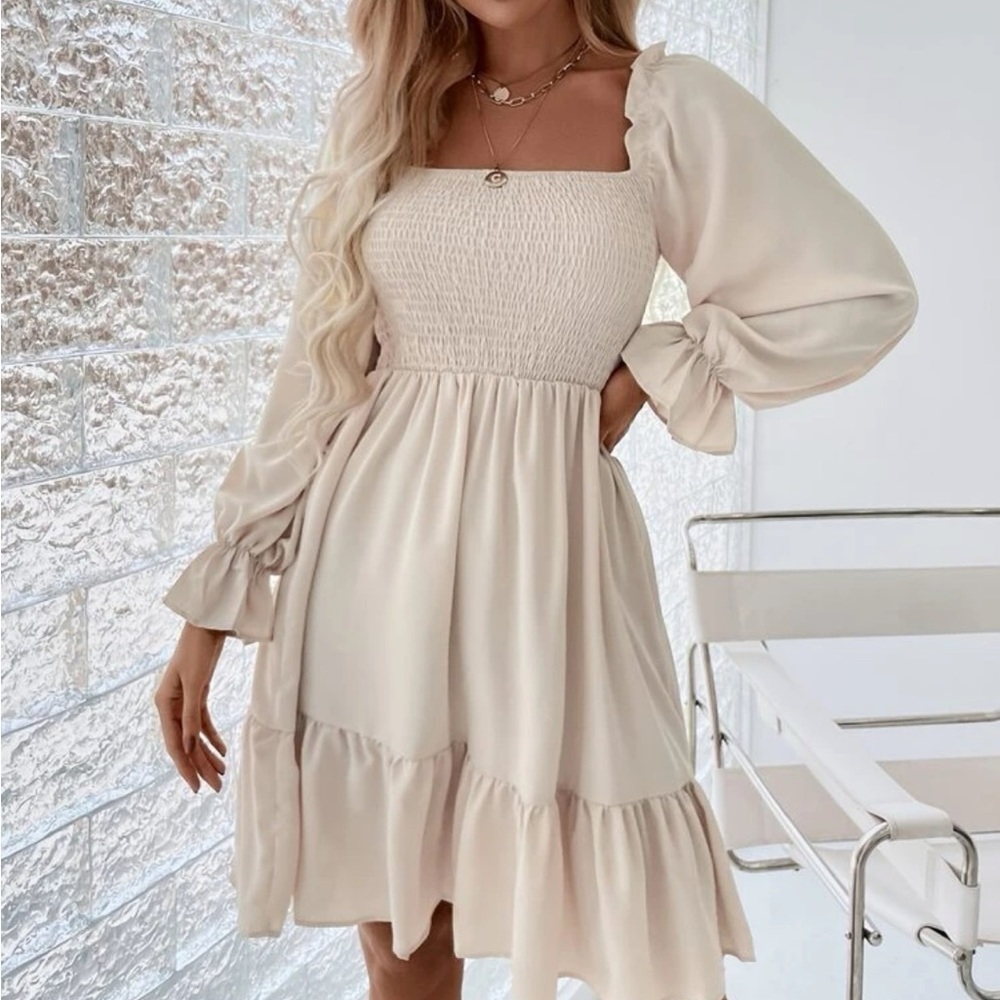 New Square Neck long sleeve Dress - Picture 6 of 6